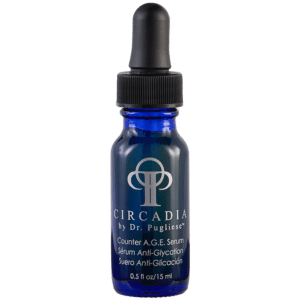 A bottle of cicada serum on a white background.