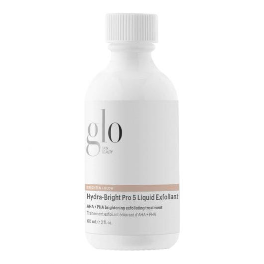 A bottle of Hydra-Bright Pro 5 Liquid Exfoliant on a white background.